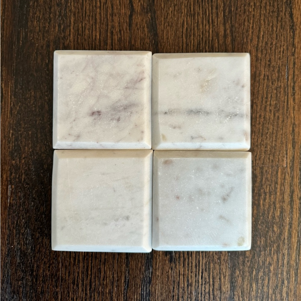 White Marble Coasters
